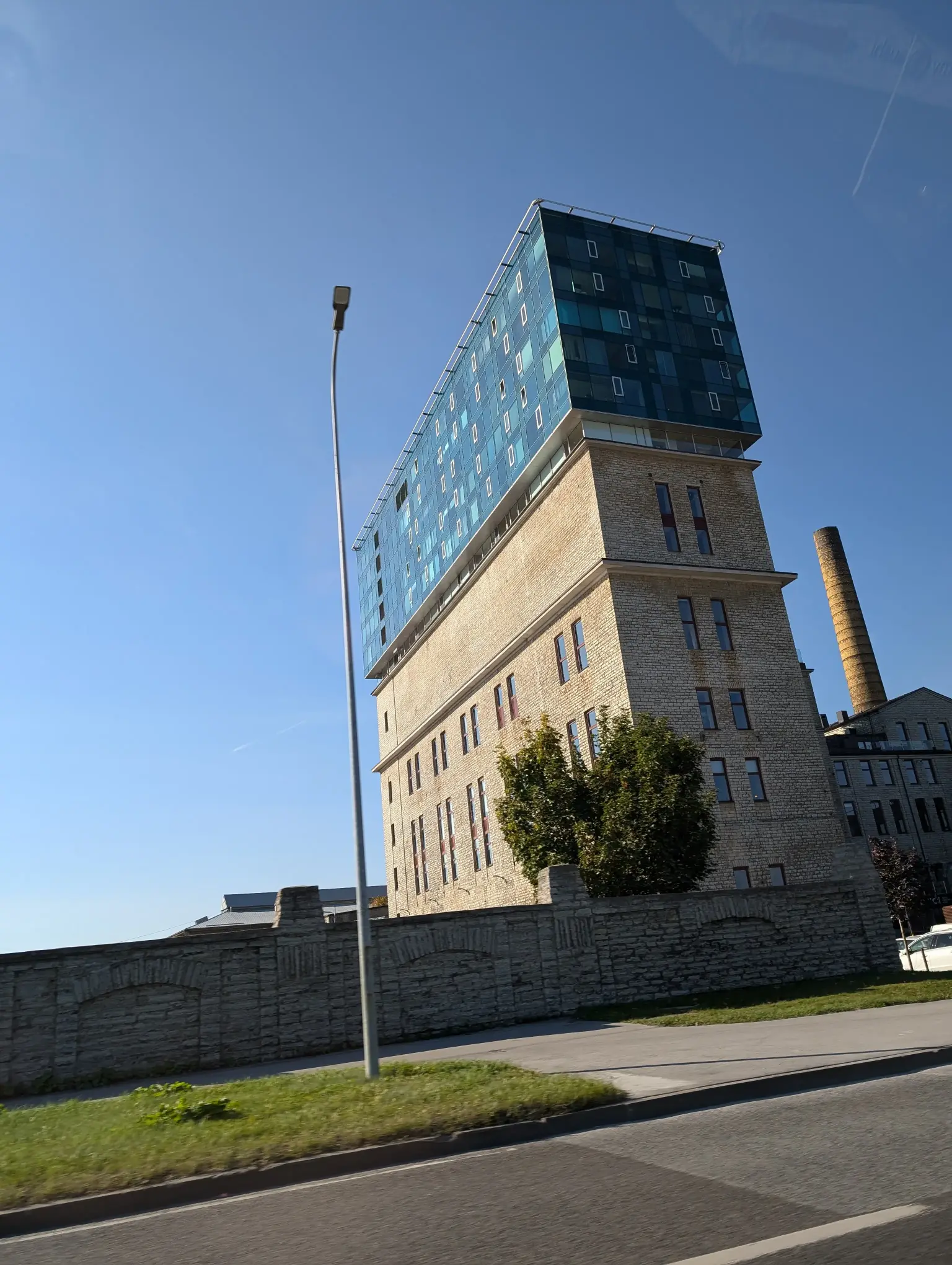 A new building sits atop an old structure